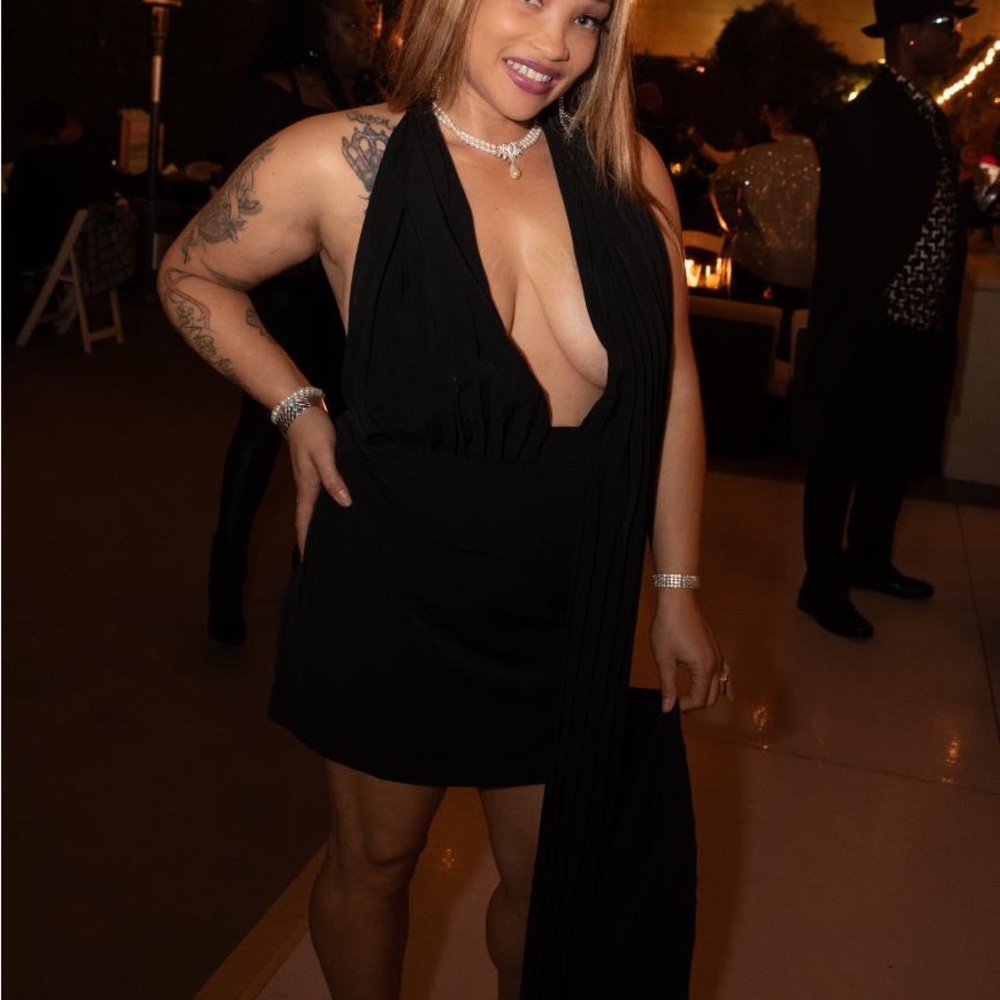 Elegant Black Halter Dress